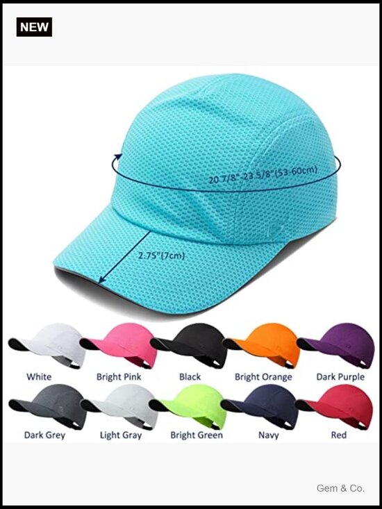 Women\'s Race Day Running Cap Performance Mesh Hat Reflective Safety Lightweight main image 4